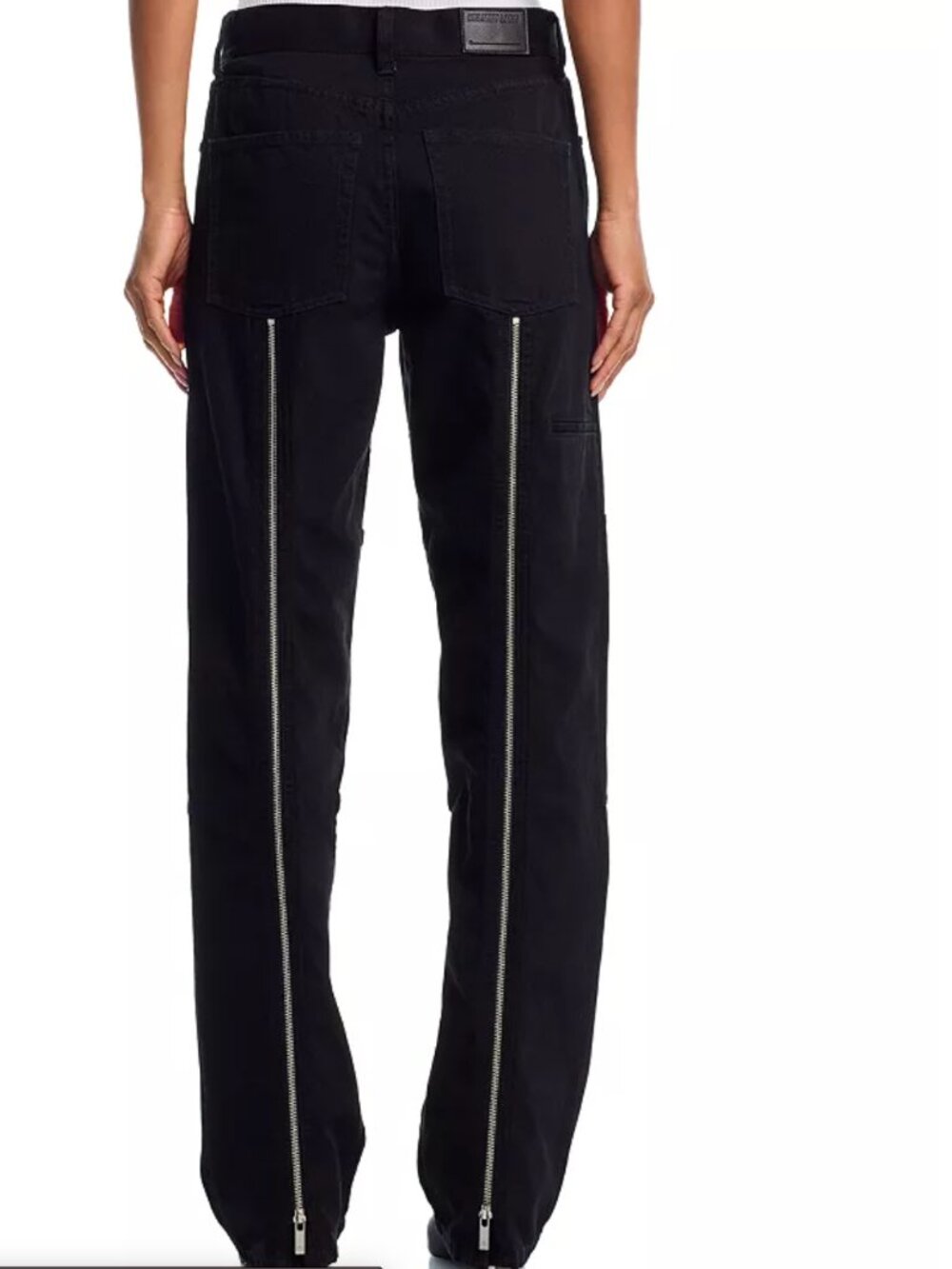 Helmut Lang Zipper Back Carpenter Jeans in Rinsed Black - Picture 2 of 6